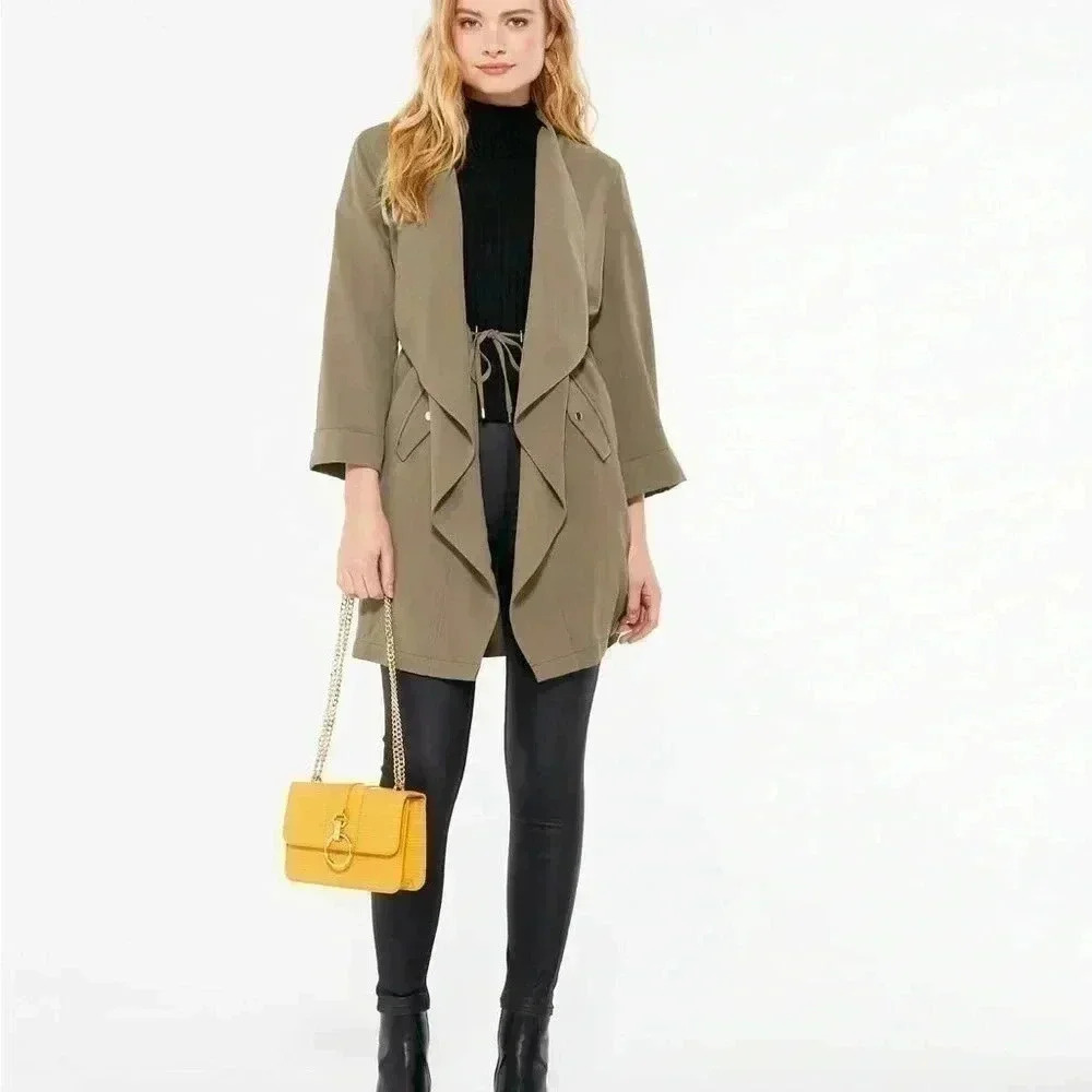 ❤️2/$30❤️Elaine Rose Waterfall  Open Cardigan/Jacket -100% Tencel- Size US L